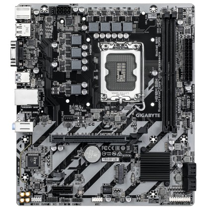 GIGABYTE H810M S2H Scheda madre - CPU Intel Core Ultra (Serie 2), VRM a 4+1+2 fasi, fino a 6400 MHz DDR5, 1xPCIe 4.0 M.2, LAN 1GbE, USB 3.2 Gen 1