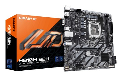 GIGABYTE H810M S2H Scheda madre - CPU Intel Core Ultra (Serie 2), VRM a 4+1+2 fasi, fino a 6400 MHz DDR5, 1xPCIe 4.0 M.2, LAN 1GbE, USB 3.2 Gen 1