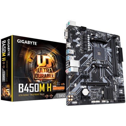 GIGABYTE B450M H AM4 DDR4 1xM.2 4xSATA d Sub HDMI mATX MB