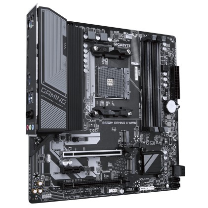 GIGABYTE B550M GAMING X WIFI6 Scheda madre - CPU AMD Ryzen 5000, VRM a 5+3 fasi, fino a 3200 MHz DDR4, 1x M.2 PCIe 4.0 + 1x M.2 PCIe 3.0, Wi-Fi 6, LAN 1 GbE, USB 3.2 Gen 1