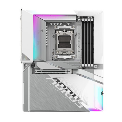 GIGABYTE Scheda Madre B650E AORUS STEALTH ICE - Supporta CPU AMD Ryzen 9000, VRM a 12+2+2 fasi, fino a 8000MHz DDR5 (OC), 1xPCIe 5.0 M.2 + 3xPCIe 4.0 M.2, Wi-Fi 7, LAN 2.5GbE, USB 3.2 Gen 2x2