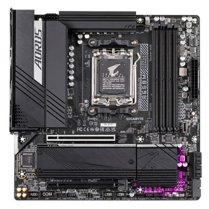 GIGABYTE B650M AORUS ELITE Scheda madre - Supporta CPU AMD Ryzen 9000, VRM a 12+2+2 fasi, fino a 8000 MHz DDR5, 1xPCIe 5.0 + 1xPCIe 4.0 M.2, LAN 2.5GbE, USB 3.2 Gen 2x2