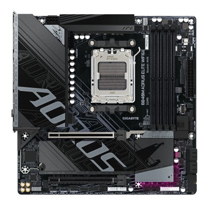 GIGABYTE B840M AORUS ELITE WIFI6E Scheda Madre &ndash; CPU AMD Ryzen 9000, VRM a 10+2+2 fasi, fino a 8200 MHz DDR5 (O.C.), 2 x M.2 PCIe 4.0, Wi-Fi 6E, LAN 2.5 GbE, USB 3.2 Gen 2