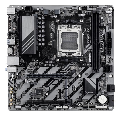 GIGABYTE B840M D2H Scheda madre - CPU AMD Ryzen 9000, VRM a 5+2+2 fasi, fino a 7600 MHz DDR5, 1xPCIe 4.0 + 1xPCIe 3.0 M.2, LAN 2.5GbE, USB 3.2 Gen 1