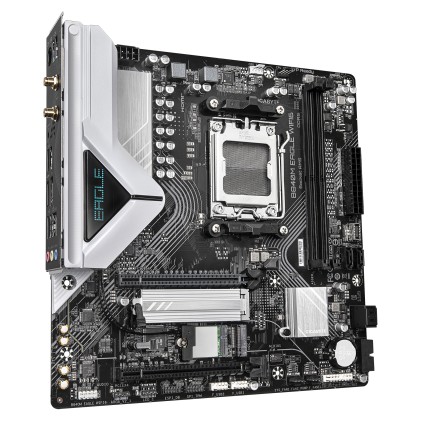 GIGABYTE B840M EAGLE WIFI6 Scheda Madre &ndash; CPU AMD Ryzen 9000, VRM a 5+2+2 fasi, fino a 7600 MHz DDR5 (O.C.), 1 x M.2 PCIe 4.0 + 1 x M.2 PCIe 3.0, Wi-Fi 6, LAN 2.5 GbE, USB 3.2 Gen 1
