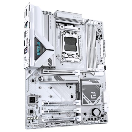 GIGABYTE B850 EAGLE WIFI7 ICE Scheda madre - CPU AMD Ryzen serie 9000, VRM digitale a 8+2+2 fasi, fino a 8200 MHz DDR5 (O.C.), 1x M.2 PCIe 5.0 + 2x M.2 PCIe 4.0, Wi-Fi 7, LAN 2.5 GbE, USB 3.2 Gen 2