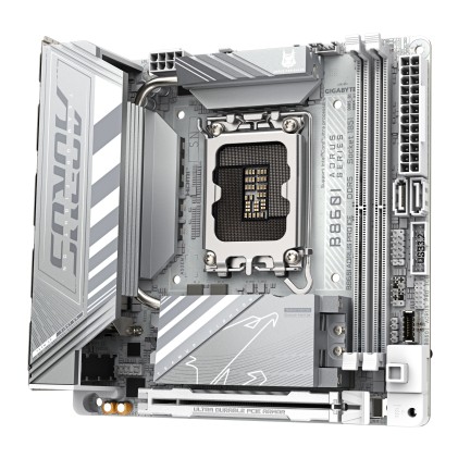 GIGABYTE B860I AORUS PRO ICE Scheda madre - CPU Intel Core Ultra, VRM a 8+1+2+1 fasi, fino a 9200MHz DDR5, 1xPCIe 5.0 + 1xPCIe 4.0 M.2, LAN 2,5 GbE, WIFI 7, Thunderbolt 4