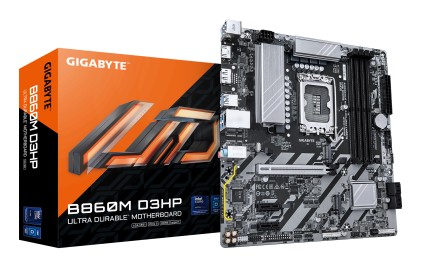 GIGABYTE B860M D3HP Scheda madre - CPU Intel Core Ultra, VRM a 4+1+2+1 fasi, fino a 9066MHz DDR5, 2xPCIe 4.0 M.2, LAN GbE, USB 3.2 Gen 1
