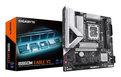 GIGABYTE B860M EAGLE V2 Scheda madre - CPU Intel Core Ultra Series, VRM a 6+1+2 fasi, fino a 9066 MHz DDR5, 1x M.2 PCIe 5.0 + 1x M.2 PCIe 4.0, LAN 2.5 GbE, USB 3.2 Gen 1