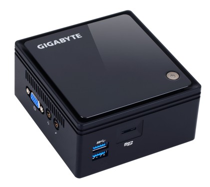 Gigabyte GB-BACE-3160 barebone per PC/stazione di lavoro J3160 1,6 GHz PC con dimensioni 0,69 l Nero