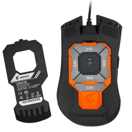 Gigabyte AORUS M5 mouse Mano destra USB tipo A Ottico 16000 DPI