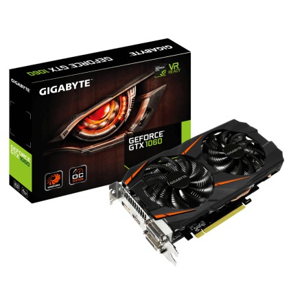 SVGA Gigabyte GeForce GTX 1060 OC WindForce 2X, 6144 MB GDDR5