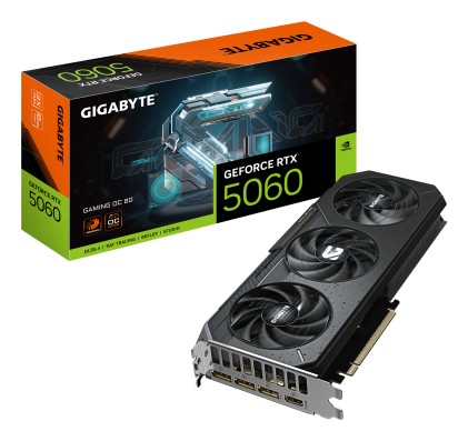 GIGABYTE GeForce RTX 5060 GAMING OC 8G Scheda Grafica - 8GB GDDR7, 128bit, PCI-E 5.0, 2595 MHz Frequenza core, 3 x DisplayPort, 1 x HDMI, GV-N5060GAMING OC-8GD