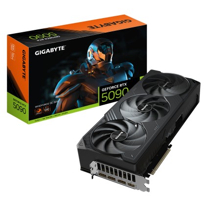 GIGABYTE GeForce RTX 5090 WINDFORCE OC 32G Scheda Grafica - 32 GB GDDR7, 512 bit, PCI-E 5.0, 2467MHz Frequenza Base, 3 x DP 2.1a, 1 x HDMI 2.1b, NVIDIA DLSS 4, GV-N5090WF3OC-32GD