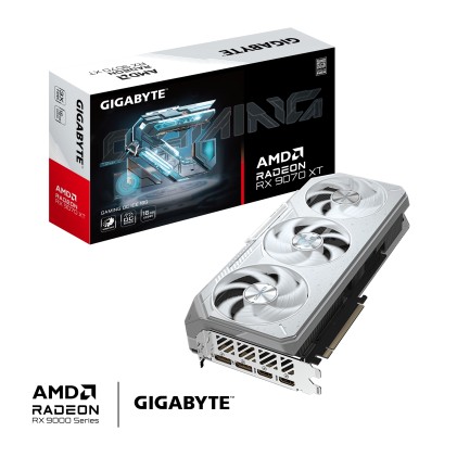GIGABYTE Radeon RX 9070 XT GAMING OC ICE 16G Scheda Grafica - 16GB GDDR6, 256bit, PCI-E 5.0, 3060 MHz Frequenza core, 2 x DisplayPort, 2 x HDMI, GV-R907XGAMINGOCICE-16GD