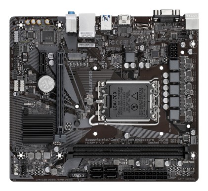 GIGABYTE H610M H V2 Scheda madre - Supporta processori Intel Core 14th CPUs, 4+1+1 Hybrid Digital VRM, up to 5600MHz DDR5, 1xPCIe 3.0 M.2, GbE LAN, USB 3.2 Gen 1