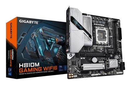 GIGABYTE H810M GAMING WIFI6 Scheda madre - CPU Intel Core Ultra (Serie 2), VRM a 4+1+2 fasi, fino a 6400 MHz DDR5, 1xPCIe 4.0 M.2, LAN 2.5GbE, WIFI 6, USB 3.2 Gen 1
