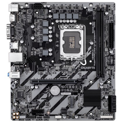 GIGABYTE H810M H Scheda madre - CPU Intel Core Ultra (Serie 2), VRM a 4+1+2 fasi, fino a 6400 MHz DDR5, 1xPCIe 4.0 M.2, LAN 1GbE, USB 3.2 Gen 1