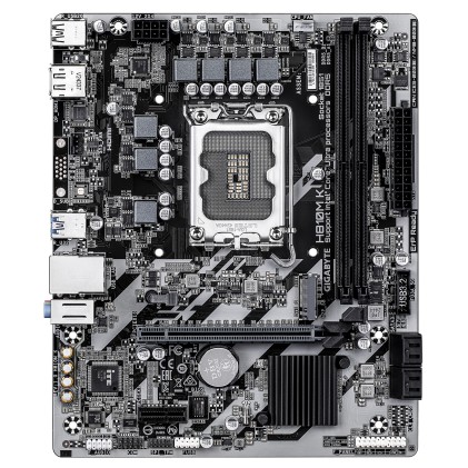 GIGABYTE H810M K Scheda Madre &ndash; CPU Intel Core Ultra (Serie 2), VRM a 3+1+2 fasi, fino a 6400 MHz DDR5, 1 x M.2 PCIe 4.0, LAN 1 GbE, USB 3.2 Gen 1