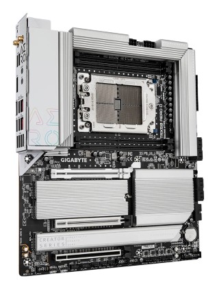 GIGABYTE TRX50 AERO D Scheda madre - Supporta AMD Ryzen Threadripper 9000 Series CPUs, 16+8+4 Phases Digital VRM, up to 7800MHz DDR5 (OC), 3xPCIe 5.0 + 1xPCIe 4.0 M.2, Wi-Fi 7, 10GbE LAN, USB4