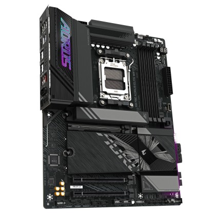 GIGABYTE Scheda madre X870E A ELITE WIFI7 - Supporta CPU AMD Ryzen 9000, VRM digitale a 16+2+2 fasi, fino a 8000MHz DDR5 (OC), 4xPCIe 5.0 + 4xM.2, Wi-Fi 7, LAN 2.5GbE, USB 3.2 Gen 2x2