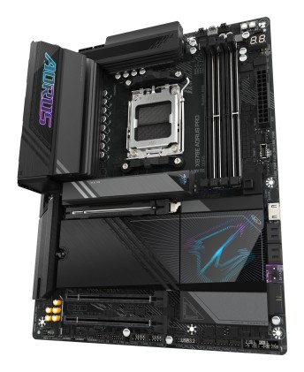 GIGABYTE Scheda madre X870E AORUS PRO - Supporta CPU AMD Ryzen 9000, VRM digitale a 16+2+2 fasi, fino a 8000MHz DDR5 (OC), 4xPCIe 5.0 + 4xM.2, Wi-Fi 7, LAN 2.5GbE, USB 3.2 Gen 2x2