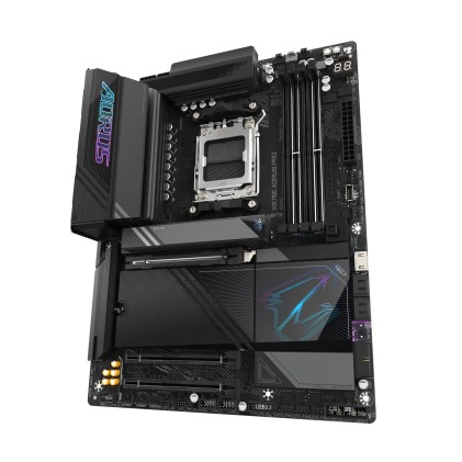 GIGABYTE Scheda madre X870E AORUS PRO - Supporta CPU AMD Ryzen 9000, VRM digitale a 16+2+2 fasi, fino a 8000MHz DDR5 (OC), 4xPCIe 5.0 + 4xM.2, Wi-Fi 7, LAN 2.5GbE, USB 3.2 Gen 2x2