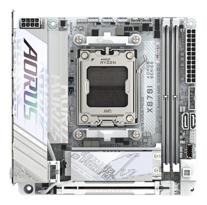 GIGABYTE X870I AORUS PRO ICE Scheda madre - Supporta CPU AMD Ryzen serie 9000, VRM a 8+2+1 fasi, fino a 8400 MHz DDR5 (OC), 1xPCIe 5.0 M.2 + 1xPCIe 4.0 M.2, WI-FI 7, LAN 2,5 GbE, USB 4