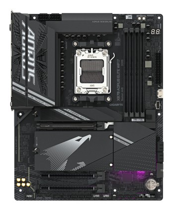 GIGABYTE X870 AORUS ELITE WIFI7 Scheda Madre - Supporta CPU AMD Ryzen 9000, 16+2+2 fasi VRM, fino a 8000MHz DDR5 (OC), 3xPCIe 5.0 + 1xPCIe 4.0, Wi-Fi 7, LAN 2.5GbE, USB 4