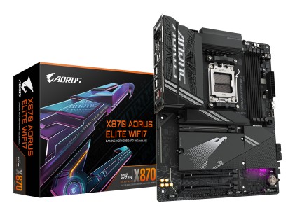 GIGABYTE X870 AORUS ELITE WIFI7 Scheda Madre - Supporta CPU AMD Ryzen 9000, 16+2+2 fasi VRM, fino a 8000MHz DDR5 (OC), 3xPCIe 5.0 + 1xPCIe 4.0, Wi-Fi 7, LAN 2.5GbE, USB 4