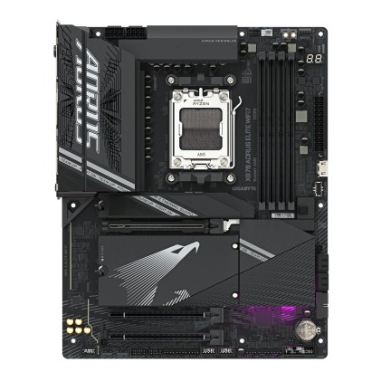 GIGABYTE Scheda madre X870 A ELITE WIFI7 - Supporta CPU AMD Ryzen 9000, VRM a 16+2+2 fasi, fino a 8000MHz DDR5 (OC), 4xPCIe 5.0 + 4xM.2, Wi-Fi 7, LAN 2.5GbE, USB 3.2 Gen 2x2