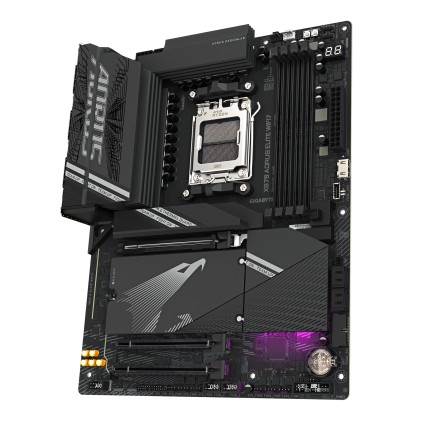 GIGABYTE Scheda madre X870 A ELITE WIFI7 - Supporta CPU AMD Ryzen 9000, VRM a 16+2+2 fasi, fino a 8000MHz DDR5 (OC), 4xPCIe 5.0 + 4xM.2, Wi-Fi 7, LAN 2.5GbE, USB 3.2 Gen 2x2