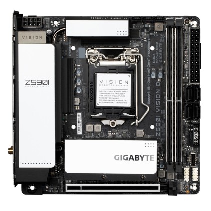 GIGABYTE Z590I VISION D LGA1200 DDR4 6xSATA 2xM.2 WiFi ATX MB