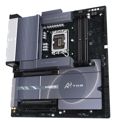 GIGABYTE Z890 AI TOP Scheda madre - CPU Intel Core Ultra (Serie 2), VRM a 16+1+2 fasi, fino a 9500 MHz DDR5 (OC), 1xPCIe 5.0 + 3xPCIe 4.0 M.2, Wi-Fi 7, LAN 10 GbE, Thunderbolt 5