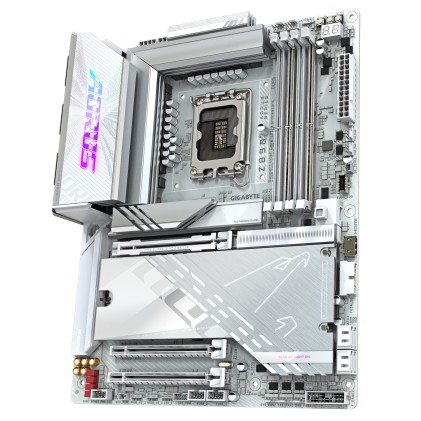 GIGABYTE Z890 AORUS PRO ICE Scheda Madre - Supporta CPU Intel Core Ultra (Serie 2), VRM a 16+1+2 fasi, fino a 9500MHz DDR5 (OC), 1xPCIe 5.0 + 4xPCIe 4.0, Wi-Fi 7, LAN 5GbE, Thunderbolt 4