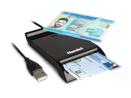 Lettore Smart Card Hamlet Usb Contactless Nfc Huscr-Nfc