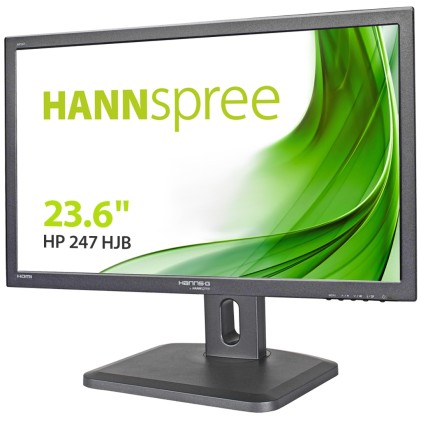 Hannspree Monitor 23,6 Fhd 1920X1080, 16:9, 250Cd/M, Vga, Dvi, Hdmi, Multimediale, 5Ms, Altezza Regolabile, Pivot