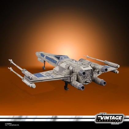 Hasbro Disney Star Wars Collezione vintage Replica X-Wing Fighter + Anton Merrick Rogue Squadron - Ali mobili - Figura da 9 cm. Alto