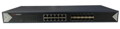 Hikvision Switch 24 Port Gigabit Unmanaged Switch 12  Gigabit Rj45 Ports, 12 Gigabit Sfp Ports, Back