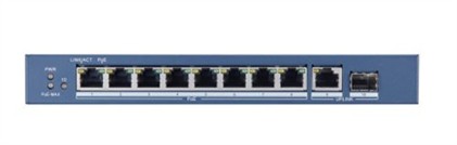 Hikvision Switch 8 Port Gigabit Unmanaged Poe Switch  1 Gigabit Rj45 Uplink Port, 1 Gigabit Sfp Upli