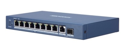 Hikvision Switch 8 Port Gigabit Unmanaged Poe Switch 1 Gigabit Rj45 Uplink Port, 1 Gigabit Sfp Uplin