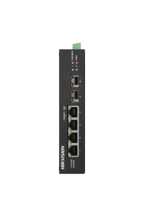 Hikvision Switch 4-Port Gigabit Unmanaged Hi-Poe Switch  4 Gigabit Rj45 Poe Ports, 2 Gigabit Sfp Upl
