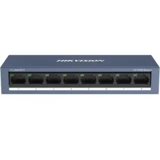 Switch Hikvision 10/100 Case Metallico - Soho 8 10/100M Rj45 Ports, Desktop Steel Case Unmanaged
