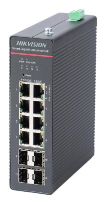 Hikvision Switch Industriale Smart Managed Gigabit Hi-Poe 8 Ports