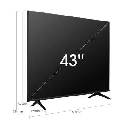 Hisense Smart Tv 43" Led Ultra Hd 4K Hotel Mode Con Piedini Laterali