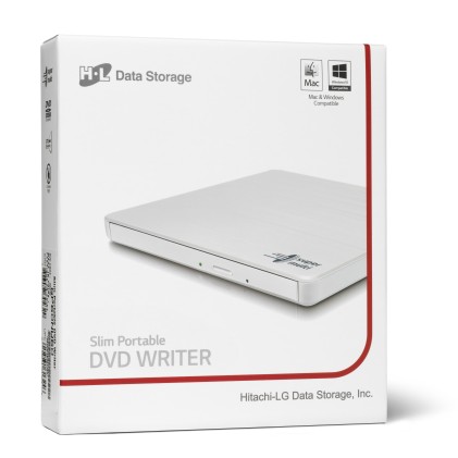 Hitachi-LG Slim Portable DVD-Writer lettore di disco ottico DVD&plusmn;RW Nero