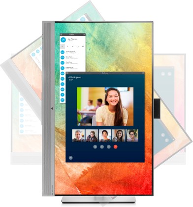 Hp Monitor E273M 27" Led Ips 16:9 1920X1080 250Cd/M 5Ms Vga/Dp/Hdmi Pivot Regolabile Webcam Integrata Usb Multimediale - Garanzia 36 Mesi