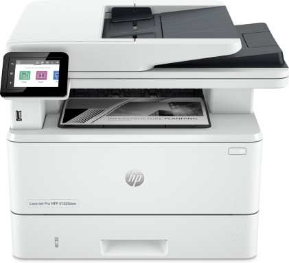 HP LaserJet Pro Stampante multifunzione 4102fdwe, Bianco e nero, Stampante per Piccole e medie imprese, Stampa, copia, scansione, fax, Stampa fronte/retro; Scansione fronte/retro; Scansione verso e-mail; Porta unit&agrave; flash USB anteriore