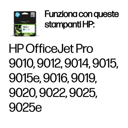 ORIGINALE HP Cartuccia d'inchiostro ciano 3JA27AE 963 XL 1600 pagine