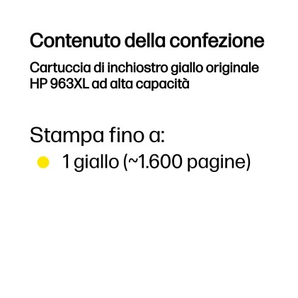 ORIGINALE HP Cartuccia d'inchiostro giallo 3JA29AE 963 XL 1600 pagine